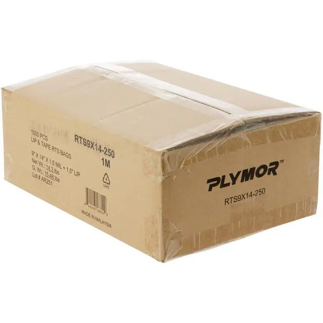 Alt view image 2 of 2 - Ready to Ship 1.5 Mil Wicketed Poly Bags with Permanent Adhesive Strip and Suffocation Warning, 9" x 14" (Case of 1000)