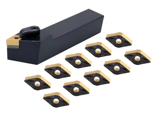Alt view image 3 of 6 - Indexable Tool Holder, 3/4", LH, 2302-6016INS | 3/4" Shank x 4-1/2" OAL, with 10 DNMG332 Carbide Inserts, Left Hand