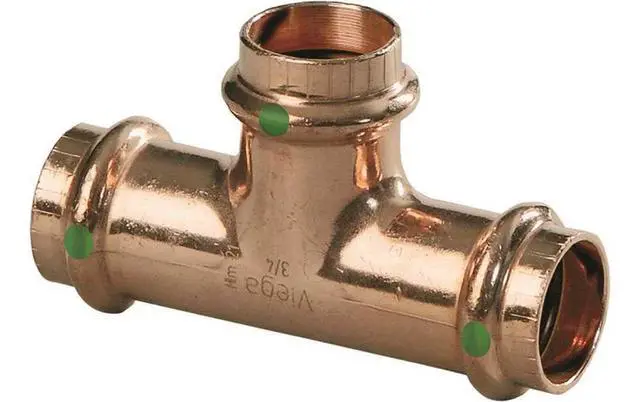 Alt view image 2 of 6 - 77387 ProPress Zero Lead Copper Tee with 3/4-Inch P x P x P, 10-Pack