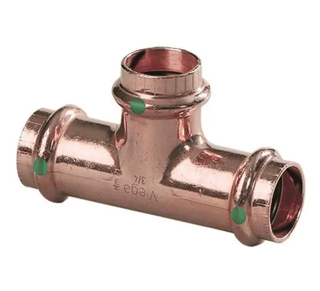 Alt view image 3 of 6 - 77387 ProPress Zero Lead Copper Tee with 3/4-Inch P x P x P, 10-Pack
