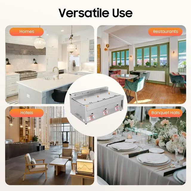 Alt view image 6 of 6 - LPG Gas Deep Fryer 3 Burners Commercial Countertop Deep Gas Fryer Natural Gas Food Warmer Stainless Steel 6L ×3 for French Fries Restaurant Home Kitchen (US Stock)