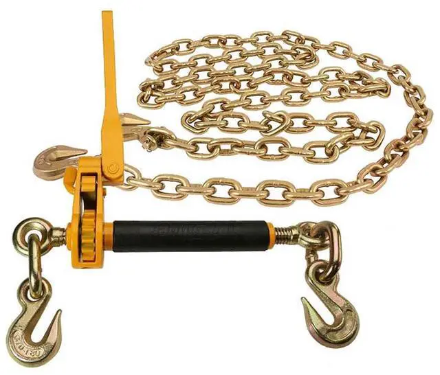 Main image of (1 Pack) 3/8" x 20' Grade 70 Chain 3/8-1/2 Peerless QuikBinder Kit H5125-0658 Ratchet Load Binder WLL #12000