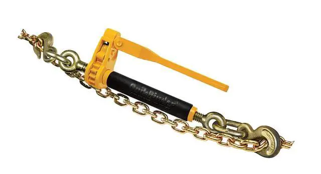 Alt view image 3 of 6 - (1 Pack) 3/8" x 20' Grade 70 Chain 3/8-1/2 Peerless QuikBinder Kit H5125-0658 Ratchet Load Binder WLL #12000