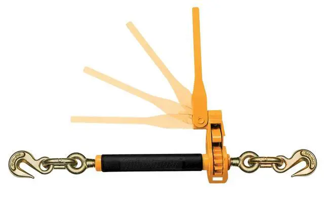 Alt view image 4 of 6 - (1 Pack) 3/8" x 20' Grade 70 Chain 3/8-1/2 Peerless QuikBinder Kit H5125-0658 Ratchet Load Binder WLL #12000