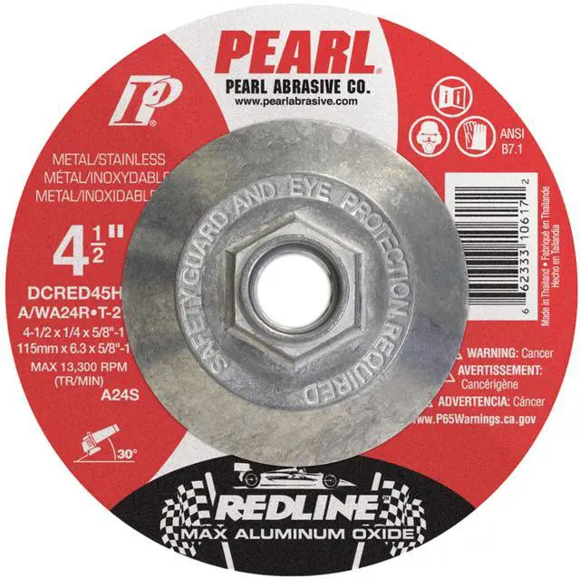 Main image of Redline Max A.O.DC Grinding Wheel 4-1/2 x 1/4 x 5/8-11 A/WA24R T-27, Pack of 10