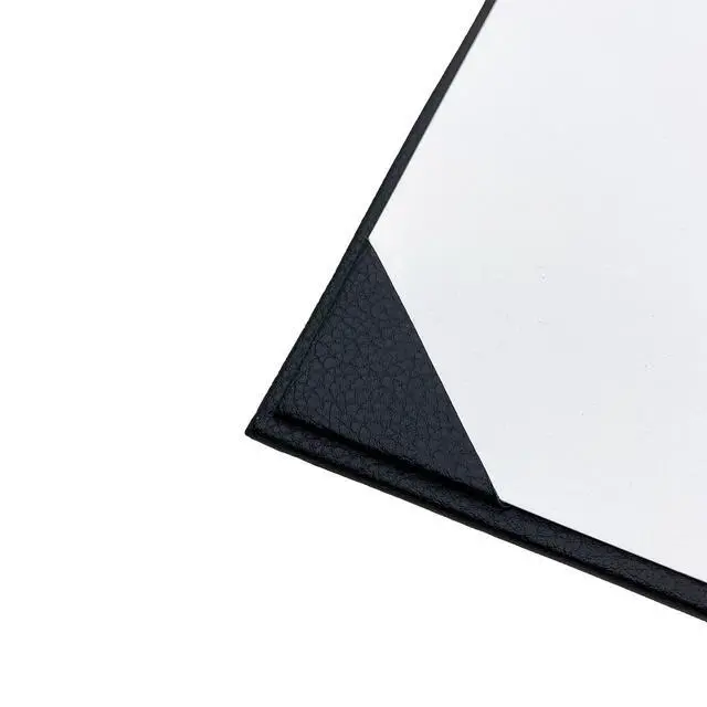 Alt view image 3 of 4 - Menu Holders Made of Premium Faux Leather - Single Panel (10-Pack) s Single Page (Black, 8.5" x 11")