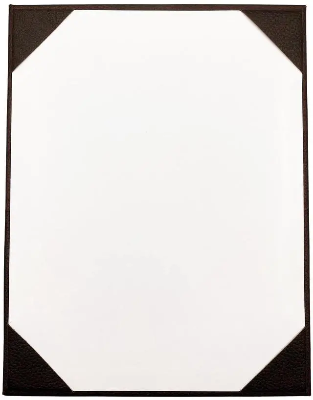 Main image of Menu Holders Made of Premium Faux Leather - Single Panel (10-Pack) s Single Page (Brown, 8.5" x 11")