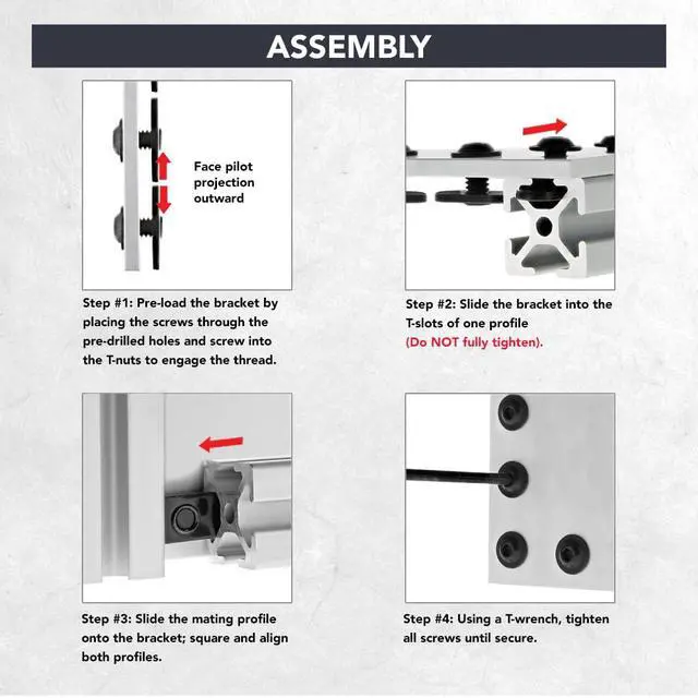 Alt view image 5 of 6 - 8020, 4351, 15 Series, Aluminum 5 Hole 90 Degree Angled Flat Plate Bracket Straight Mounting Connector Bracket for T Slot Extruded Aluminum Extrusion (Black Anodize, 10)