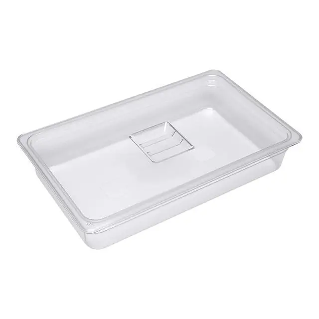 Alt view image 2 of 6 - Hotel Pans, 6 Pack Full Size 4'' Deep Clear Food Pans with Lids, Commercial Stackable Food Pans, Polycarbonate Transparent Food Storage Containers, Freezer-Safe for Restaurant Hotel