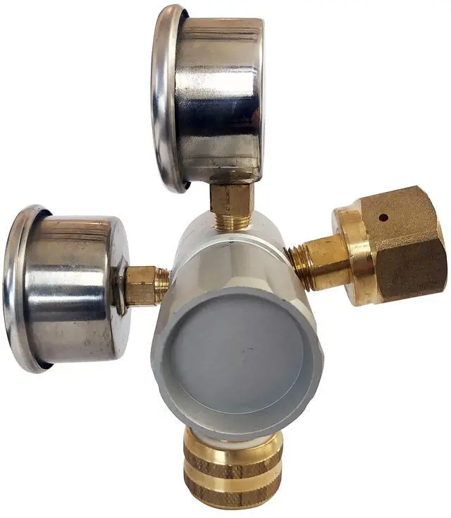 Alt view image 2 of 6 - Adjustable High Flow 0-250 PSI Carbon Dioxide CGA320 Co2 Regulator for Tires, HVAC, Plumbing or any HIGH FLOW Non-Freezing CO2 Application
