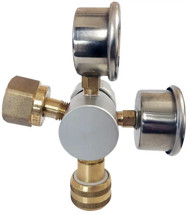 Alt view image 4 of 6 - Adjustable High Flow 0-250 PSI Carbon Dioxide CGA320 Co2 Regulator for Tires, HVAC, Plumbing or any HIGH FLOW Non-Freezing CO2 Application
