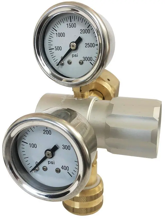 Alt view image 5 of 6 - Adjustable High Flow 0-250 PSI Carbon Dioxide CGA320 Co2 Regulator for Tires, HVAC, Plumbing or any HIGH FLOW Non-Freezing CO2 Application
