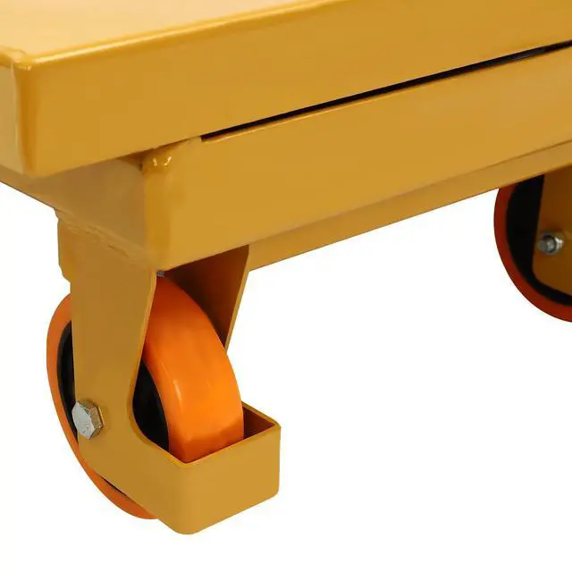 Alt view image 5 of 6 - 500LBS Hydraulic Lift Table Cart, Lifting Height Hydraulic Material Lift Pallet Truck with 4 Locking Wheels for Material Handling and Transportation