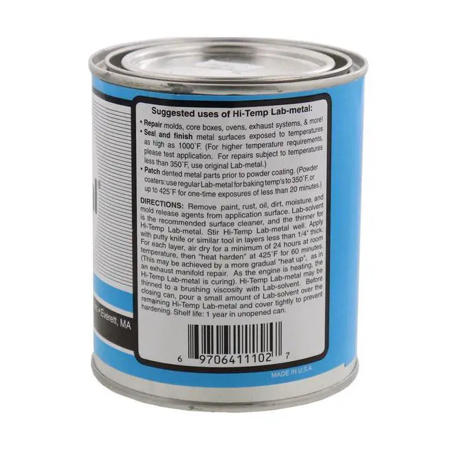 Alt view image 2 of 3 - Alvin 24 oz Lab Metal Repair and Patching Compound Withstands Temps Up to 1000F