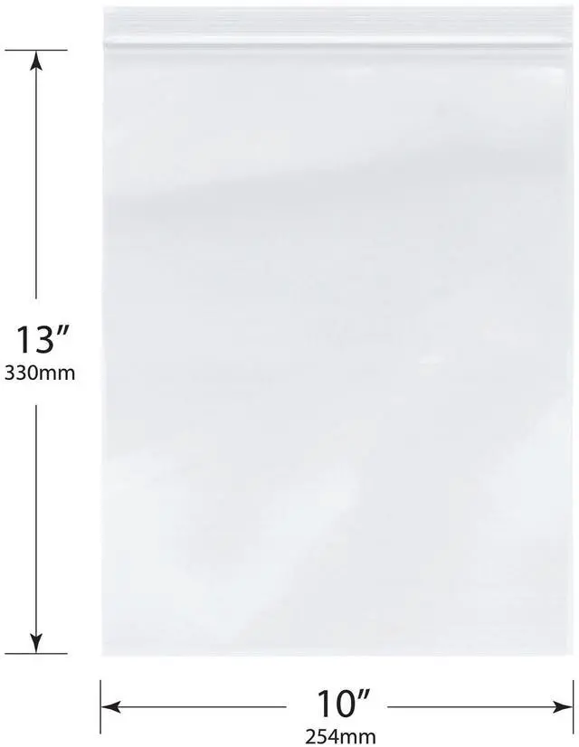 Alt view image 2 of 4 - 10" x 13" (Pack of 500), 4 Mil Heavy Duty Zipper Reclosable Plastic Bags