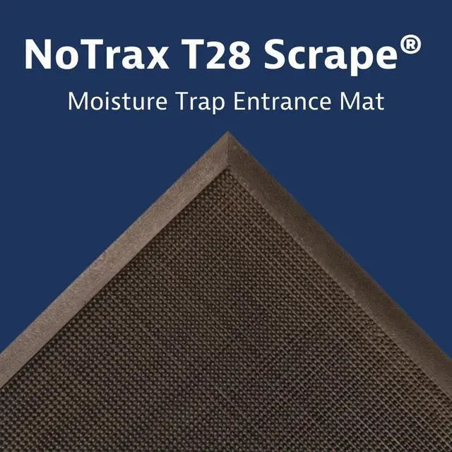 Alt view image 2 of 6 - T28 Scrape® Moisture Trap Entry Scraper Mat, Outdoor Natural Rubber Doormat for Home or Business, Medium-Duty, Beveled Edges, 36" x 72", Black, T28S3672BL