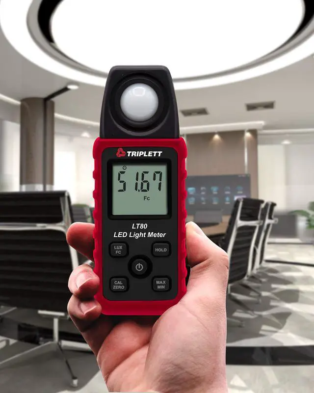 Alt view image 3 of 5 - LT80 LED Illuminance/Light Meter up to 400,000 Lux / 40,000 Fc