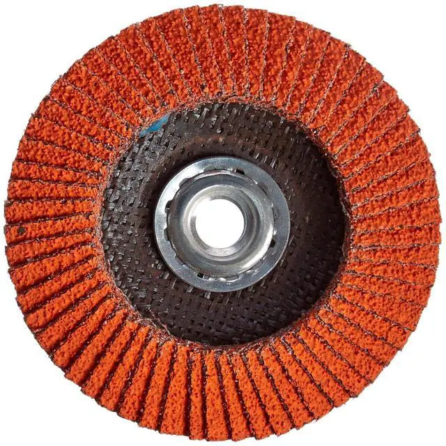 Main image of Blaze R980P Abrasive Flap Disc, Type 29, Threaded Hole, Fiberglass Backing, Ceramic Aluminum Oxide, 4-1/2" Dia., 36 Grit (Pack of 10)