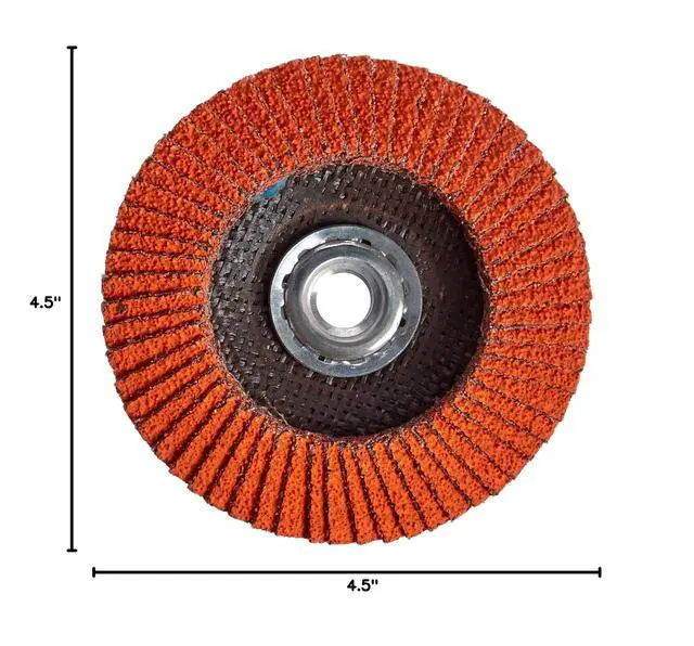 Alt view image 4 of 4 - Blaze R980P Abrasive Flap Disc, Type 29, Threaded Hole, Fiberglass Backing, Ceramic Aluminum Oxide, 4-1/2" Dia., 36 Grit (Pack of 10)