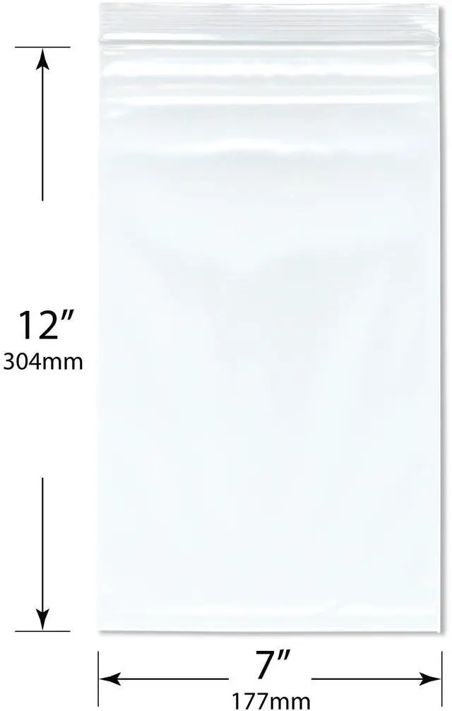 Alt view image 2 of 3 - 7" x 12" (Case of 1,000), 4 Mil Heavy Duty Zipper Reclosable Plastic Bags