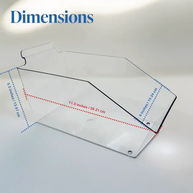 Alt view image 6 of 6 - Clear Slatwall Bins Large Bin 6" L x 5.5" H x 11.5" D - 10 Pack