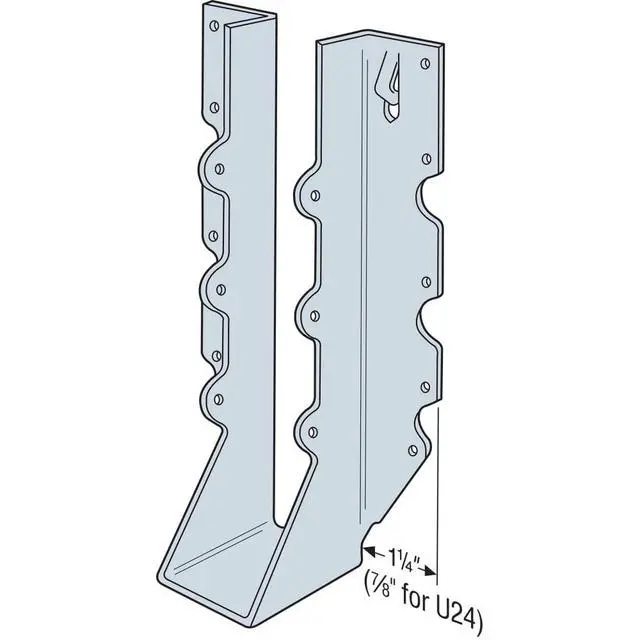 Alt view image 6 of 6 - U210 Face-Mount Joist Hanger - 1-9/16 in. (W) x 7-13/16 in. (H), for 2x10 Base, Load Rated, Durable Zinc Galvanized 16-Gauge Steel Construction (Pack of 50)