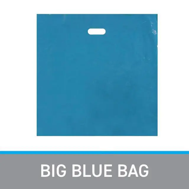 Alt view image 2 of 5 - Jumbo Low Density Teal Merchandise Bags - 20"W x 5"D x 20"H - Case of 500