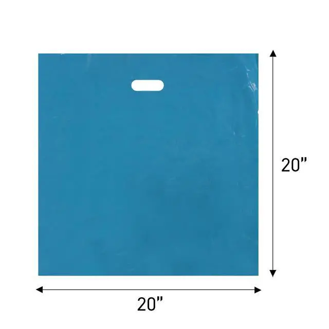 Alt view image 3 of 5 - Jumbo Low Density Teal Merchandise Bags - 20"W x 5"D x 20"H - Case of 500