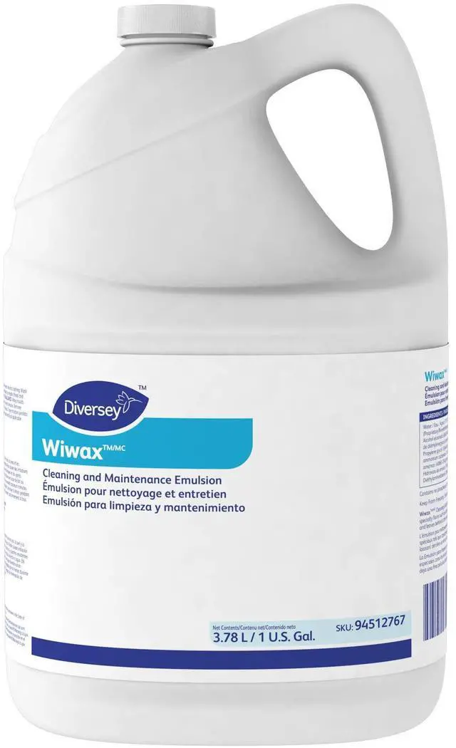 Main image of 94512767 Wiwax Cleaning & Maintenance Emulsion Liquid, Commercial Strength Sealer for Rubber, Concrete & Stone Floors, Concentrate, 1-Gallon