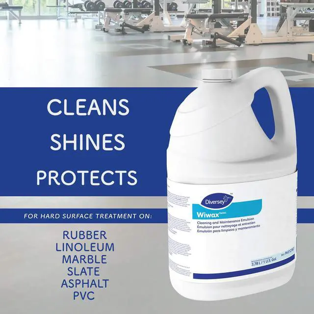 Alt view image 5 of 6 - 94512767 Wiwax Cleaning & Maintenance Emulsion Liquid, Commercial Strength Sealer for Rubber, Concrete & Stone Floors, Concentrate, 1-Gallon