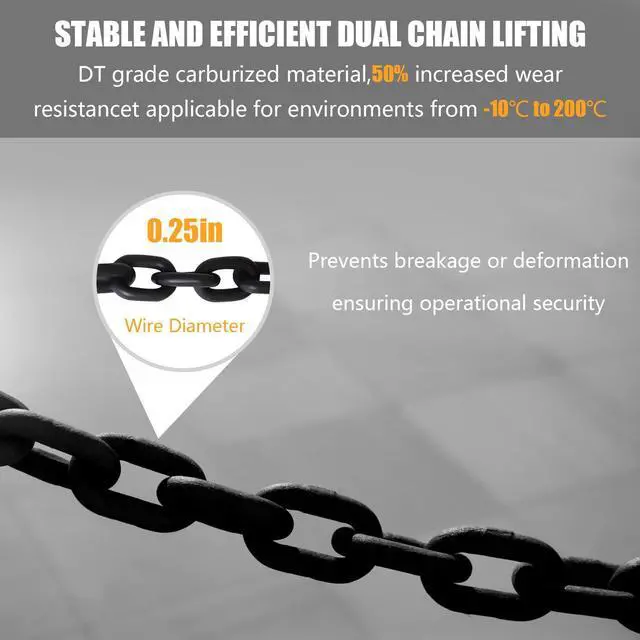 Alt view image 3 of 6 - Electric Chain Hoist Winch - 1100Lbs Chain Electric Lift Hoist Single Phase Overhead Crane Hoist w/Emergency Stop Switch Design Max Lift Height 13Ft 110V Crane Hoist for Garage Ceiling