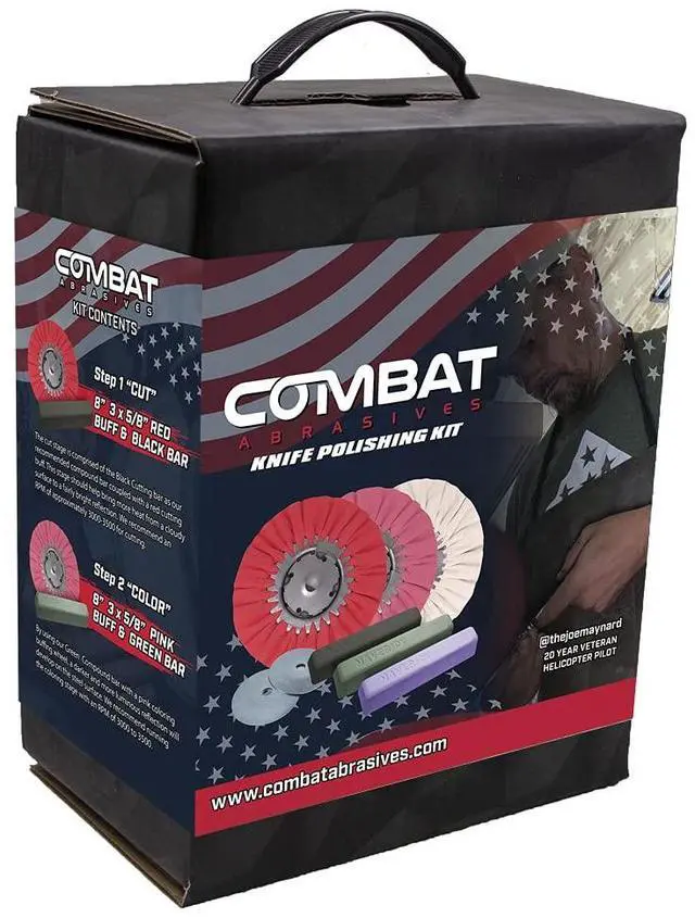 Main image of Combat Abrasives Knife Polishing Kit for Buffing & Polishing Steel or Stainless Steel 7 Piece Kit