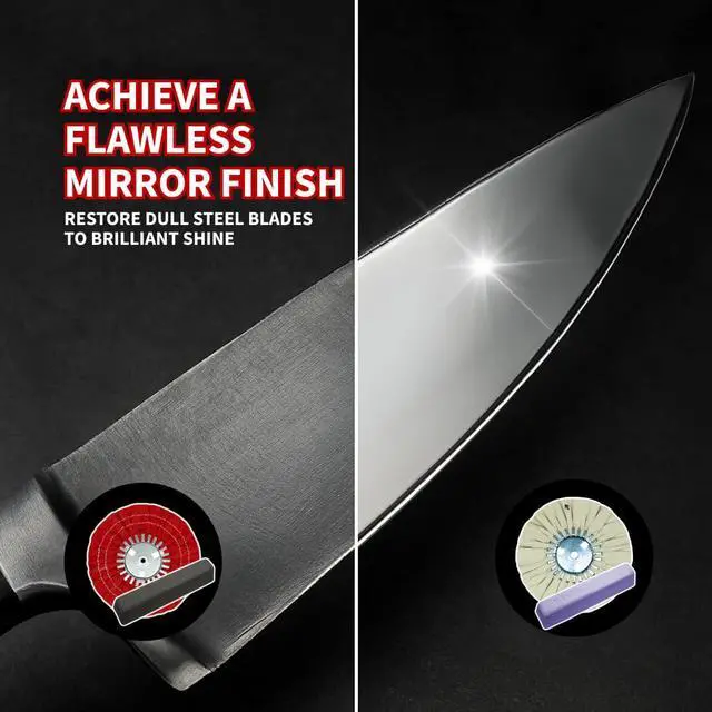 Alt view image 4 of 6 - Combat Abrasives Knife Polishing Kit for Buffing & Polishing Steel or Stainless Steel 7 Piece Kit