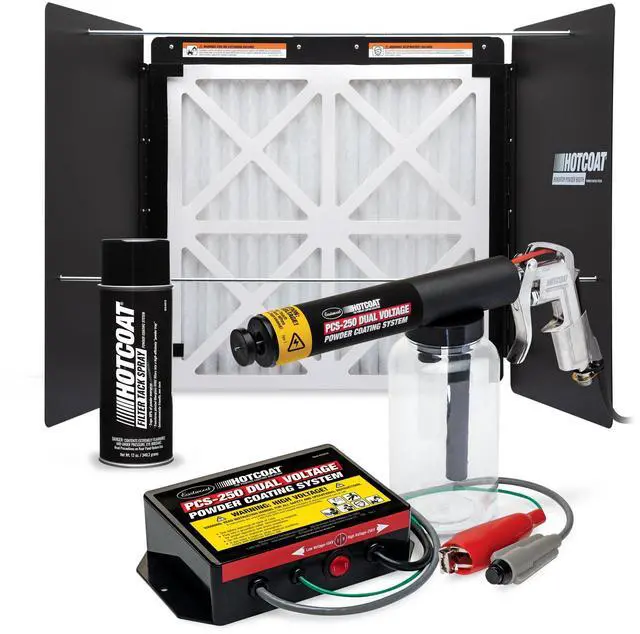 Main image of HotCoat PCS-250 Powder Coating Gun and Benchtop Booth Powdercoating Kit