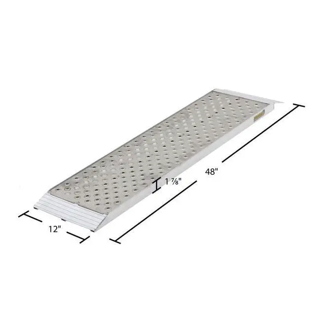 Alt view image 3 of 6 - Dual Runner Shed Ramps 4' L with Aluminum Punch Plate Surface, 1,500 lb. Capacity