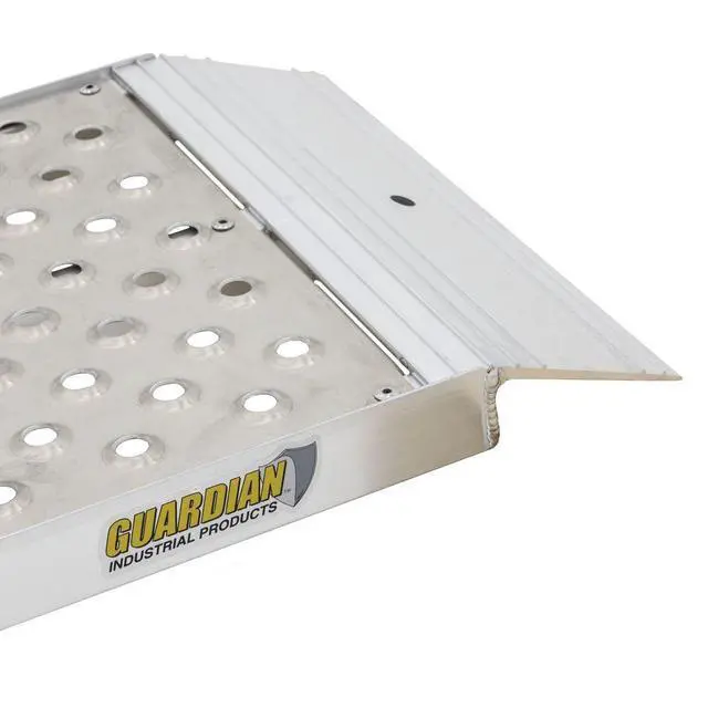 Alt view image 5 of 6 - Dual Runner Shed Ramps 4' L with Aluminum Punch Plate Surface, 1,500 lb. Capacity
