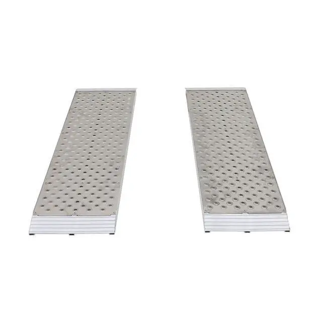 Alt view image 6 of 6 - Dual Runner Shed Ramps 4' L with Aluminum Punch Plate Surface, 1,500 lb. Capacity