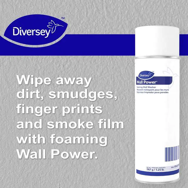 Alt view image 4 of 4 - 95401786 Wall Power Foaming Commercial Wall Wash Cleaner, Big Wally Lifts Smoke & Dirt Not the Paint, Cherry Scent, Aerosol Spray, 20-Ounce