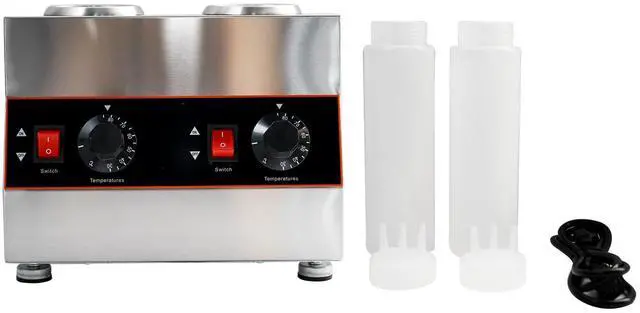 Main image of Commercial Electric Sauce Warmer Electric Cheese Sauce Warmer Hot Fudge Warmer Dispenser Cheese Dispenser Warmer with 2 Pump (2 Pump Head)