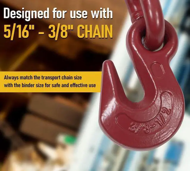 Alt view image 4 of 6 - 4 Pack G70 Recoil-Less Safety Release Chain Binder - 5/16" - 3/8" 5400 WLL Lever Snap Chain Binder - Heavy Duty Recoilless Lever-Style Chain Binderfor Flatbed