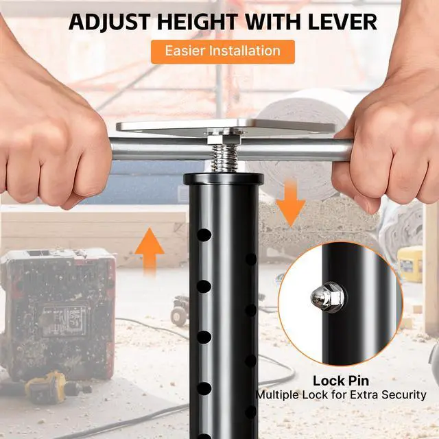 Alt view image 6 of 6 - 4 Pack 55"-98" Adjustable House Floor Wall Jack, 18000 lbs Max Load Capacity, Floor Joist Jack for Leveling Framing Basement Crawlspace Beam Roof Stair Ceiling