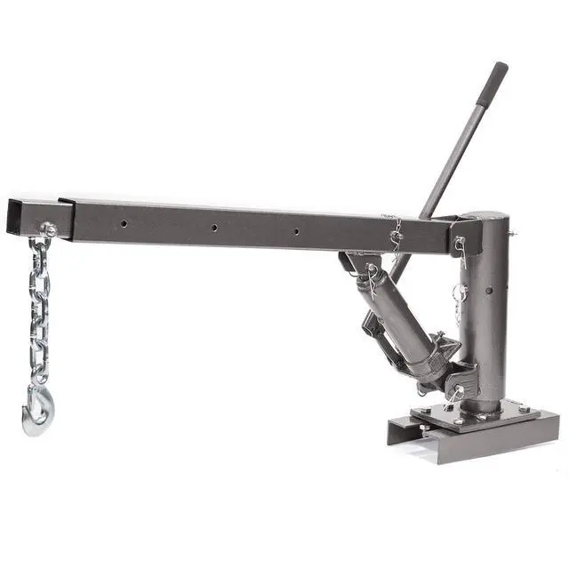 Alt view image 3 of 6 - 1/2 Ton Capacity Pickup Truck Extra Hoist Lift Load Jib Crane Telescopic Boom 1,100 LBS Extension Lock Position Swivel Base Mounted