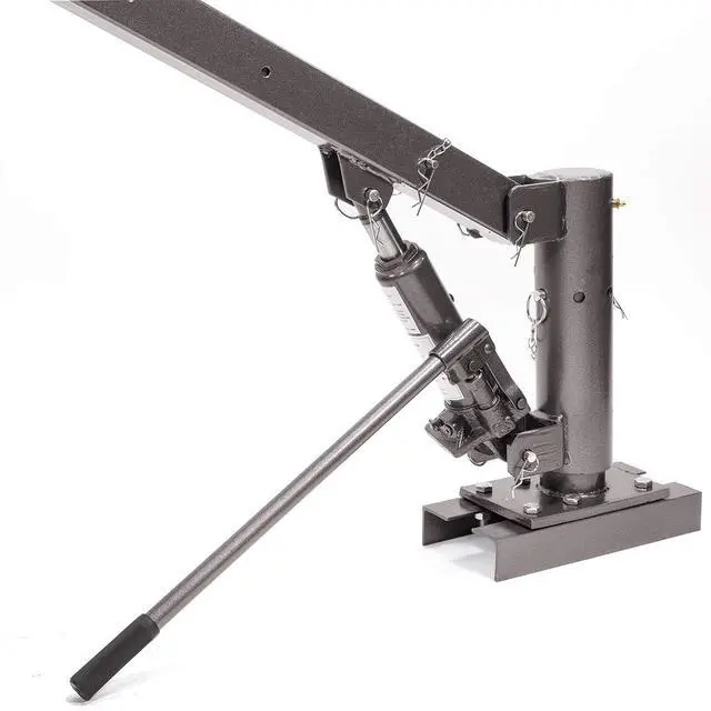 Alt view image 4 of 6 - 1/2 Ton Capacity Pickup Truck Extra Hoist Lift Load Jib Crane Telescopic Boom 1,100 LBS Extension Lock Position Swivel Base Mounted