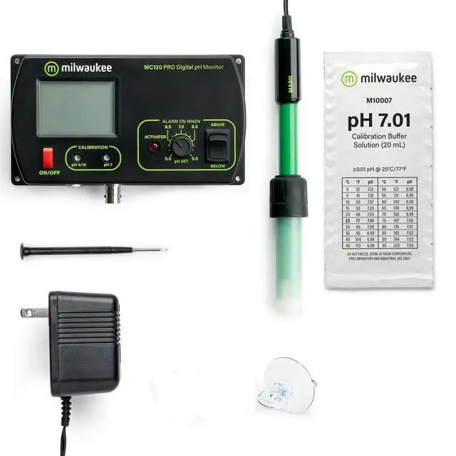 Alt view image 3 of 3 - MC120 pH Monitor with Mounting Kit, 0.0 to 14.0 pH, +/-0.2 pH Accuracy, 5.5 to 9.5 pH Set Point