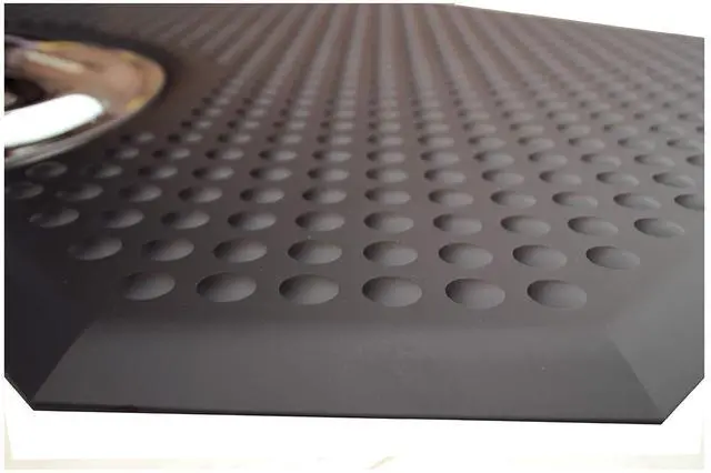 Alt view image 2 of 4 - PH-4060 Phat Footsie Beauty Salon Mat, Polyurethane, 1" Thickness, Black