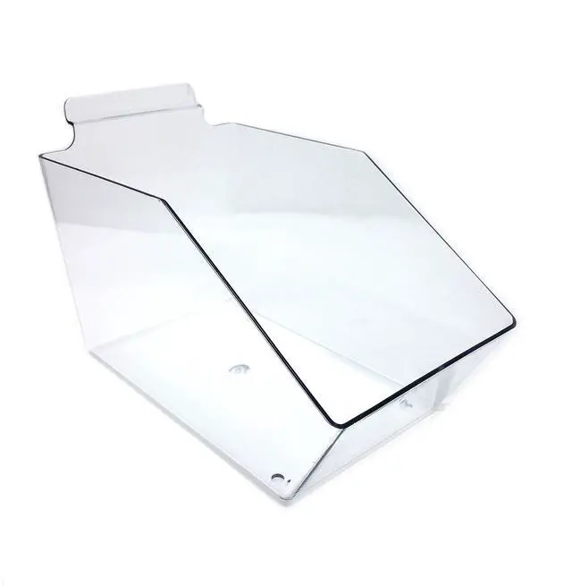 Main image of Clear Slatwall Bins, Medium Bin 6" L x 5.5" H x 9.5" D - 10 Pack