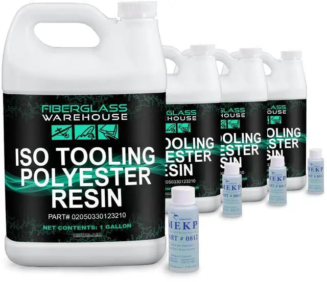 Main image of ISO Polyester Laminating Resin, 4 Gallon Kit with Catalyst | High Strength, Fast Wet Out, Corrosive Resistant, Marine, Industrial & Mold Making