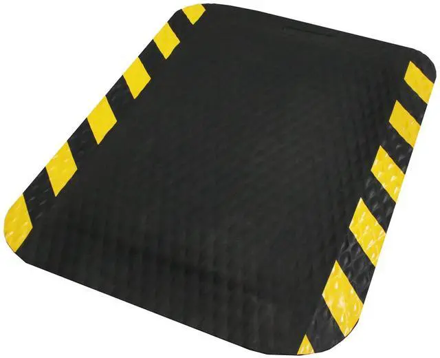 Main image of Matting Hog Heaven Anti Fatigue Mat Welding Resistant Grease and Oil Proof Industrial Commercial Grade Door Mat for Indoor Entrance, Workshop, or Garage, 3x5 Size, 7/8" Thick, Striped Border