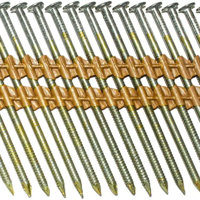 Alt view image 5 of 5 - 3 x.131 Inch (10d) 21 Degree - Plastic Collated - Bright Coated, Vinyl Coated Framing Nail- Full Box ~4000 Nails