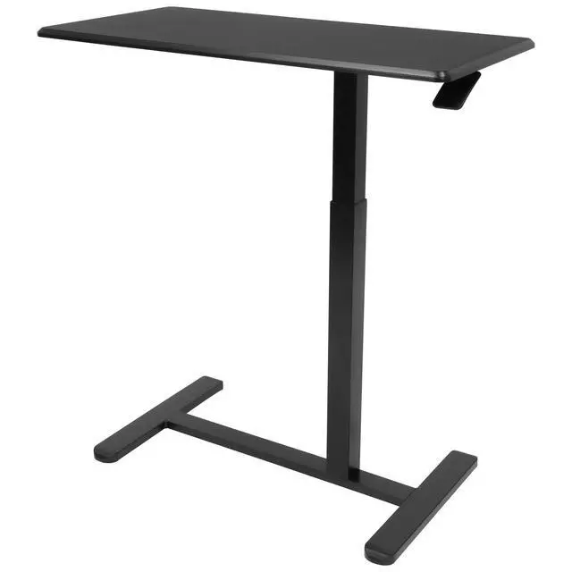 Alt view image 4 of 6 - Overbed Table with Wheels, Adjustable Height Bedside Table for Hospital & Home, Over the Bed Laptop Desk, Rolling Hospital Bed Table for Eating, Working, or Recovery (Black)